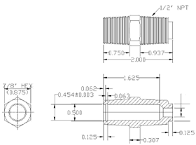 compression spring loaded hex fittings npt