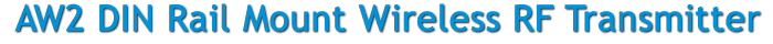 adalet aw2 wireless rf transmitter din rail mount